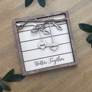 Personalized Wooden Name Sign Heart Valentine Gift