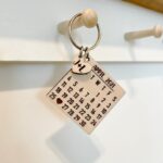 Personalized Calendar Keychain with Special Date Heart