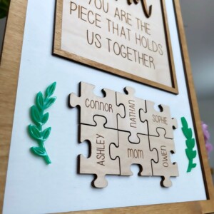 Personalized mom puzzle sign Mother’s Day gift