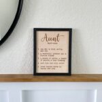Aunt Definition Sign Personalized Wood Gift