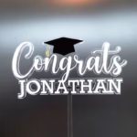 Personalized Graduation Cake Topper – Custom Name