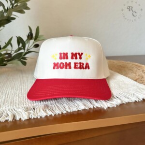 Personalized mom hat with In My Mom Era embroidery