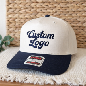 Custom embroidered hats with logo stitched on front